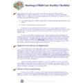 Starting a Child Care Facility Checklist - Download